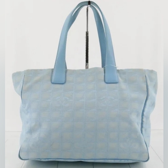 Baby Blue Travel Line Tote Bag,All Products : American Fashion Style Bags On Sale